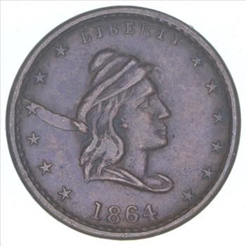 Authentic ORIGINAL Civil War Token - 1864 Our Army