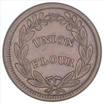 Authentic ORIGINAL Civil War Token - Union Flour - D.L. Wing & Co. Albany, NY