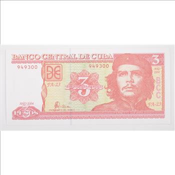 Banco Central de Cuba 3 Pesos Note