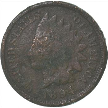 Better 1894 US Indian Head Cent Penny - Coin Collection Lot Set Break