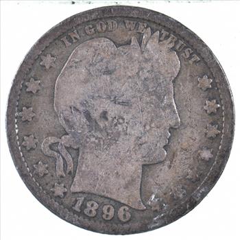 Better 1896 US Barber 90% Silver Quarter Coin Collection Set Break