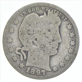 Better 1897 US Barber 90% Silver Quarter Coin Collection Set Break