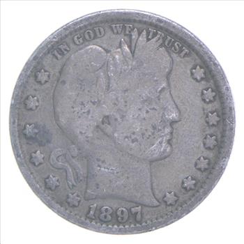 Better 1897 US Barber 90% Silver Quarter Coin Collection Set Break