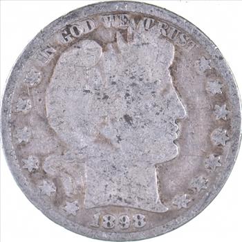 Better 1898 US Barber 90% Silver Half Dollar Coin Collection Set Break