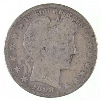 Better 1898 US Barber 90% Silver Half Dollar Coin Collection Set Break