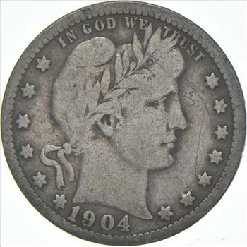 Better 1904 US Barber 90% Silver Quarter Coin Collection Set Break