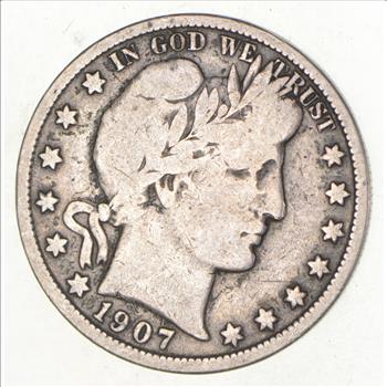 Better 1907 - US Barber 90% Silver Half Dollar Coin Collection Set Break