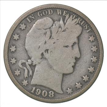 Better 1908 US Barber 90% Silver Half Dollar Coin Collection Set Break