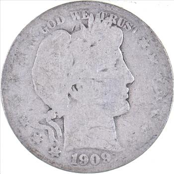 Better 1909-S US Barber 90% Silver Half Dollar Coin Collection Set Break