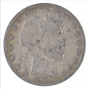 Better 1909-S US Barber 90% Silver Half Dollar Coin Collection Set Break