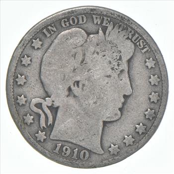 Better 1910 US Barber 90% Silver Half Dollar Coin Collection Set Break