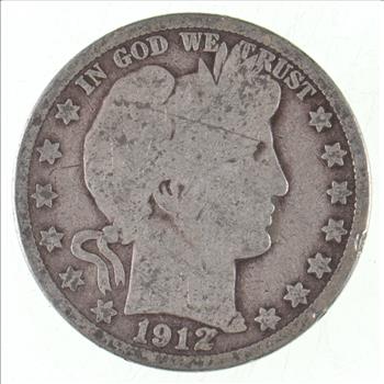 Better 1912-D US Barber 90% Silver Half Dollar Coin Collection Set Break
