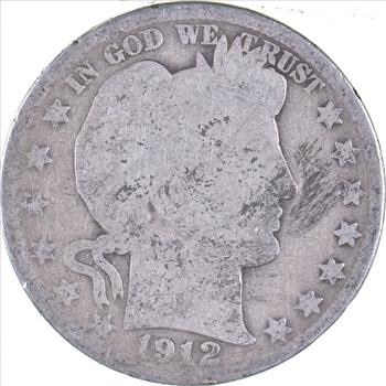 Better 1912-S US Barber 90% Silver Half Dollar Coin Collection Set Break