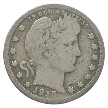 Better 1915-S US Barber 90% Silver Quarter Coin Collection Set Break