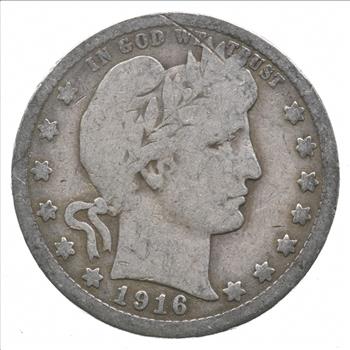 Better 1916 US Barber 90% Silver Quarter Coin Collection Set Break
