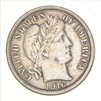 Better 1916 - US Barber Liberty Silver Dime Coin Collection Lot Set Break