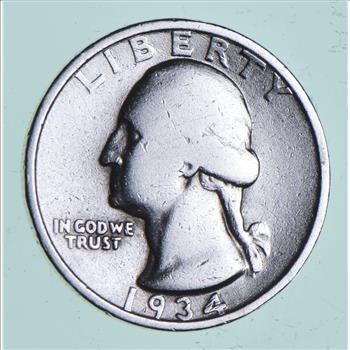 Better 1934 - US Washington 90% Silver Quarter Coin Set Break
