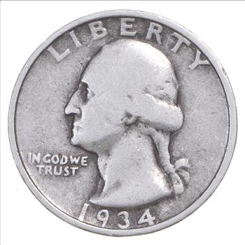 Better 1934 - US Washington 90% Silver Quarter Coin Set Break