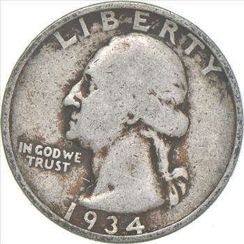 Better 1934 US Washington 90% Silver Quarter Coin Set Break