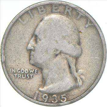 Better 1935 US Washington 90% Silver Quarter Coin Set Break
