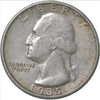 Better 1935 US Washington 90% Silver Quarter Coin Set Break