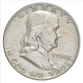 Better 1950 US Franklin 90% Silver Half Dollar Coin Collection Set Break