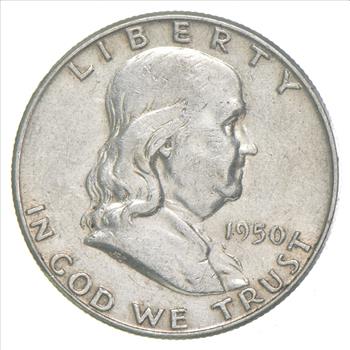 Better 1950 US Franklin 90% Silver Half Dollar Coin Collection Set Break