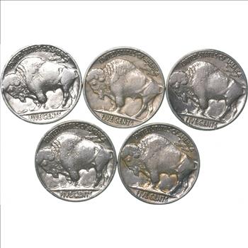 BETTER Lot 1937 1936 1936 1937 1937 Buffalo Nickel Collection