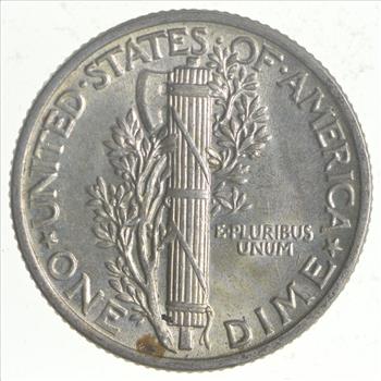 Blast WHITE 1941 Mercury Liberty Dime - 90% Silver - Stunning in High Grade