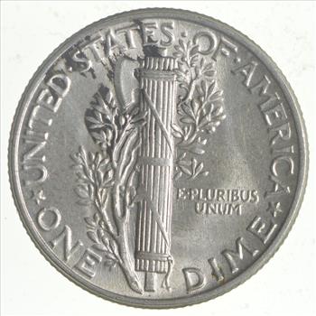 Blast WHITE 1945 Mercury Liberty Dime - 90% Silver - Stunning in High Grade