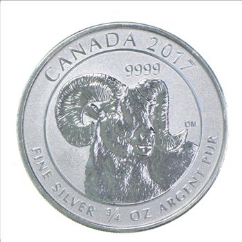 Canada 2017 $2 Dollar Silver Big Horn Sheep Reverse Proof 3/4 Ounce .9999 .75