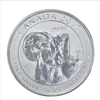 Canada 2017 $2 Dollar Silver Big Horn Sheep Reverse Proof 3/4 Ounce .9999 .75