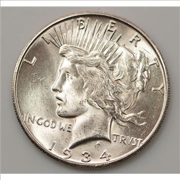 Choice 1934-S Peace Silver Dollar