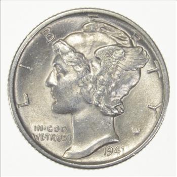 CHOICE - 1941-D Mercury Dime - Mint Marked - TOUGH Coin!