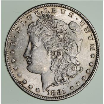 Choice AU/UNC - 1881-O Morgan Silver Dollar - 90% Silver - New Orleans Minted US Coin