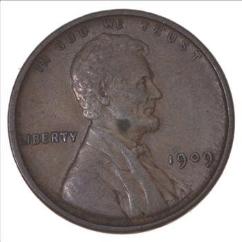 CHOICE AU/Unc - 1909 VDB - 1909 Lincoln Cent - WITH Designer's Initials - Great Luster - Rare