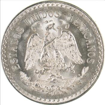 Choice Uncirculated - 1943 Mexico Mexican Un Peso Silver Coin - LARGE
