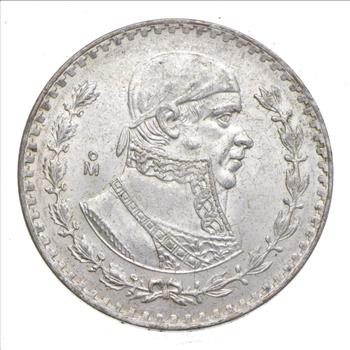 Choice Uncirculated - 1959 Mexico Mexican Un Peso Silver Coin - LARGE