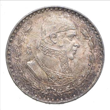 Choice Uncirculated - 1962 Mexico Mexican Un Peso Silver Coin - LARGE