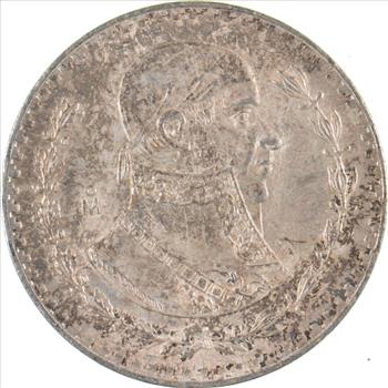 Choice Uncirculated - 1964 Mexico Mexican Un Peso Silver Coin - LARGE