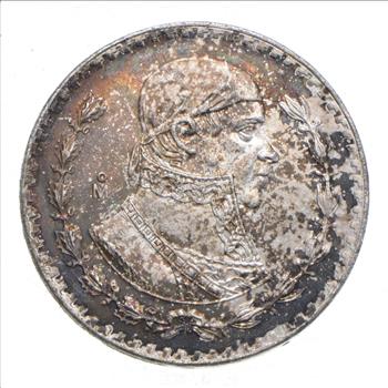 Choice Uncirculated - 1967 Mexico Mexican Un Peso Silver Coin - LARGE