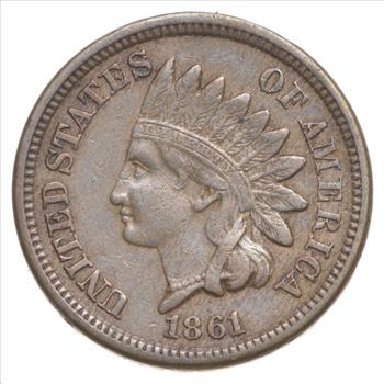 Civil War Era - 1861 Copper Nickel Indian Head Cent - Historic