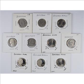 Coin Lot of 10 Jefferson Nickel - Great Collection!