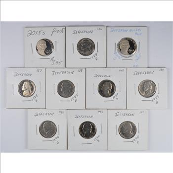 Coin Lot of 10 Jefferson Nickel - Great Collection!