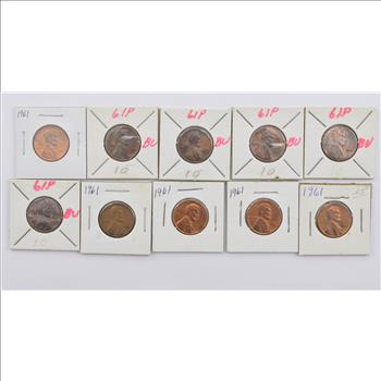 Coin Lot of 10 Lincoln Memorial Cent - Great Collection!