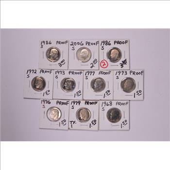 Coin Lot of 10 Roosevelt Dime - Great Collection!