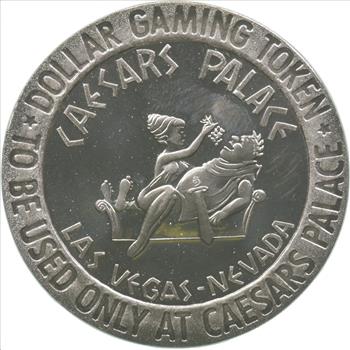 Collectible $1 Caesars Palace Casino Souvenir Chip 1960's Vintage Token