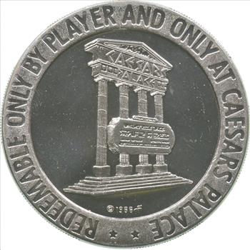 Collectible $1 Caesars Palace Casino Souvenir Chip 1960's Vintage Token