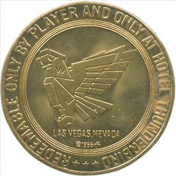 Collectible 1 Thunder Buck - Hotel Thunderbird Casino Souvenir Chip 1960's Vintage Token