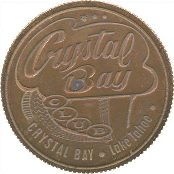 Collectible 1 Token - Crystal Bay Club Casino Souvenir Chip 1960's Vintage Token
